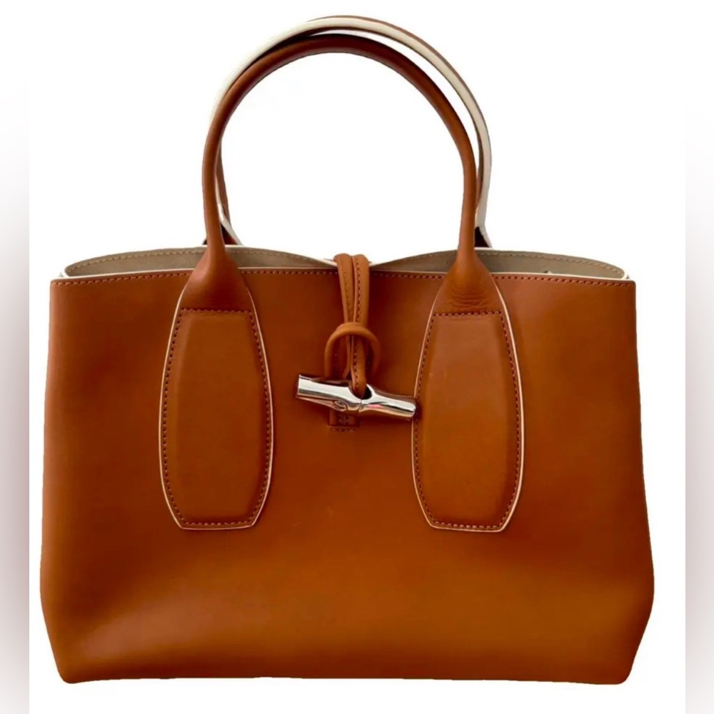 Longchamp Le Roseau leather handbag NWOT - Picture 4 of 16
